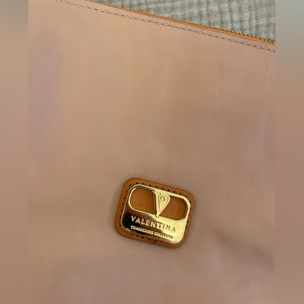 Valentina Blush Pink and Tan Crossbody Bag - Picture 2 of 5